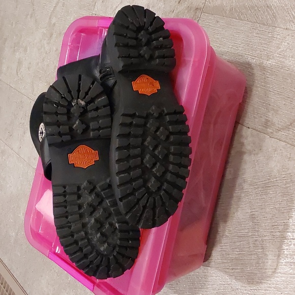 Harley-Davidson Womens Motorcycle Black Leather Boots Size 5.5 - Picture 8 of 11